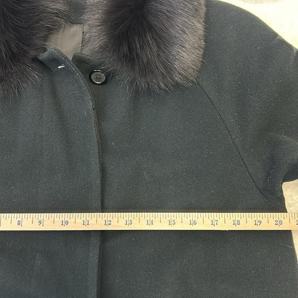 Glamorous Marvin Richards Lambswool Full Length Black Winter Coat with F… - Picture 11 of 12